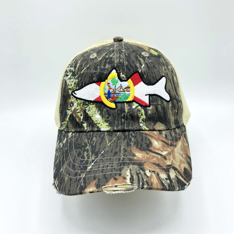 FL Pride Snook Distressed Hat